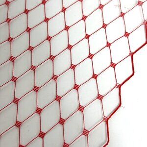 Red Birdcage Veil Millinery Netting Fabric 5 yards16"  x 8.5" w